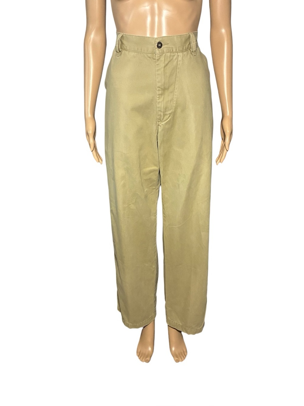 Indigo Palms Men's Pants Size 36x32 Tan Zip Fly Straight Leg Chino 100% Cotton